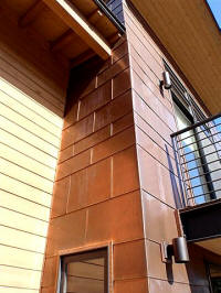 Custom Interlocking Copper Wall Panels